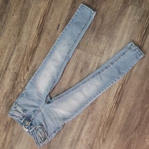 Girls' Light Wash Mudd Denim Jeans, Size 7, Adjustable Waist